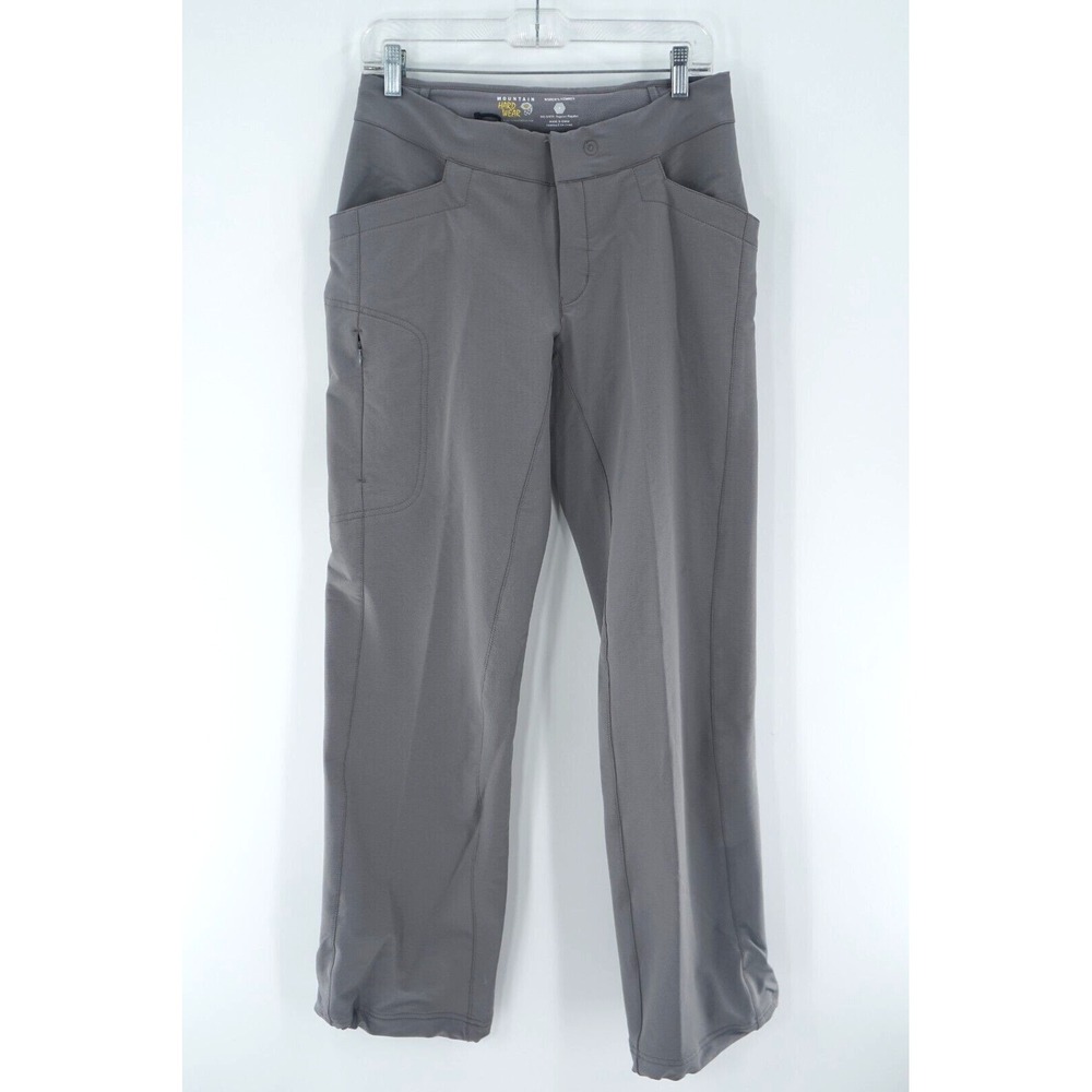 Mountain Hard Wear Pants Women‎ 8 Gray Pockets Zippers Stretch Outdoors Hiking